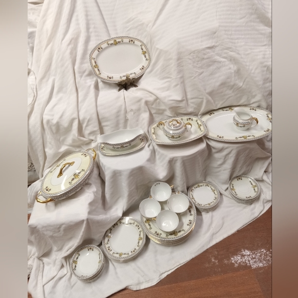 Rare Vintage TK Thuny 12" Octagon Meat Platter Serving Czechoslovakia  Porcelain - Picture 2 of 5